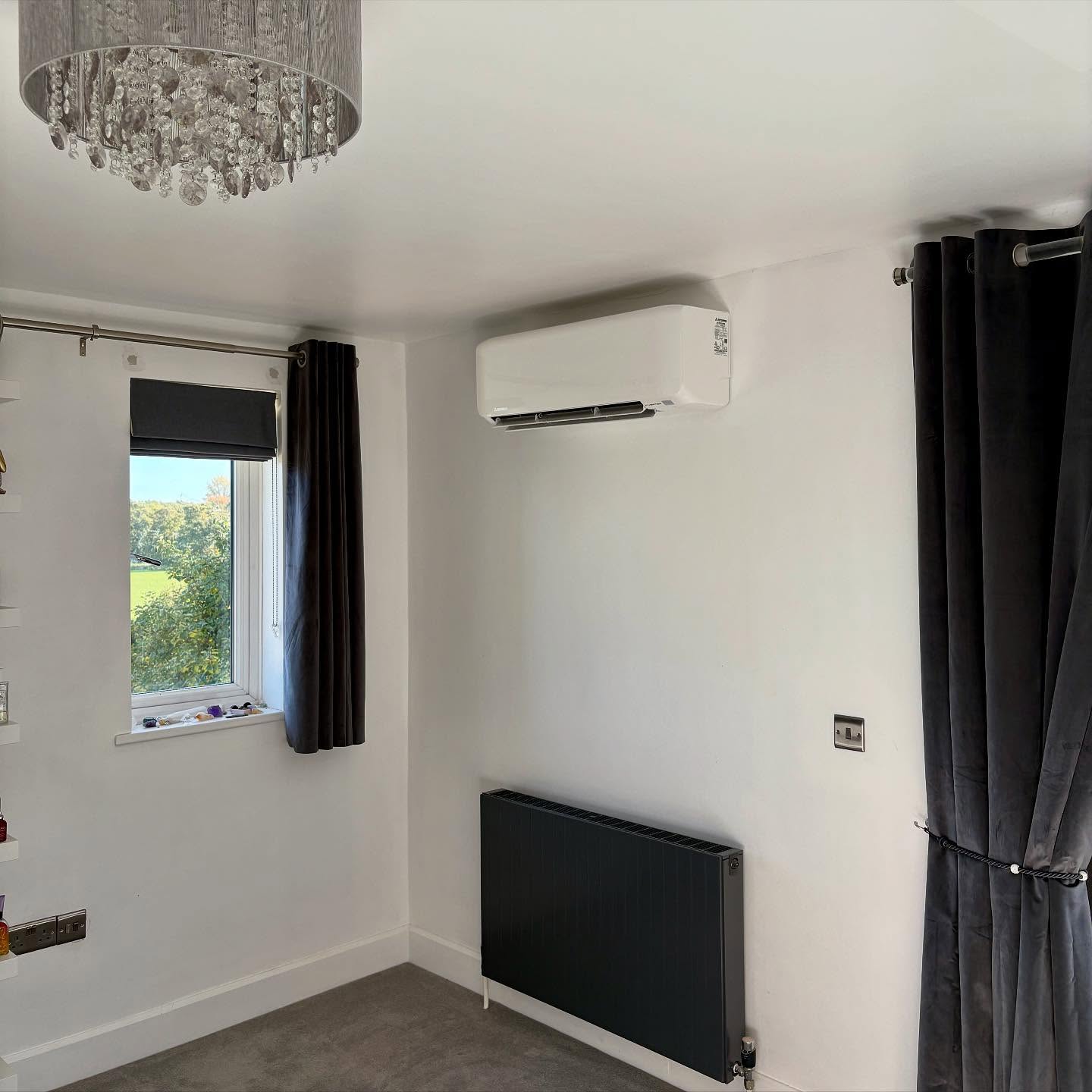 Modern sleek aircon design in Wigan interior